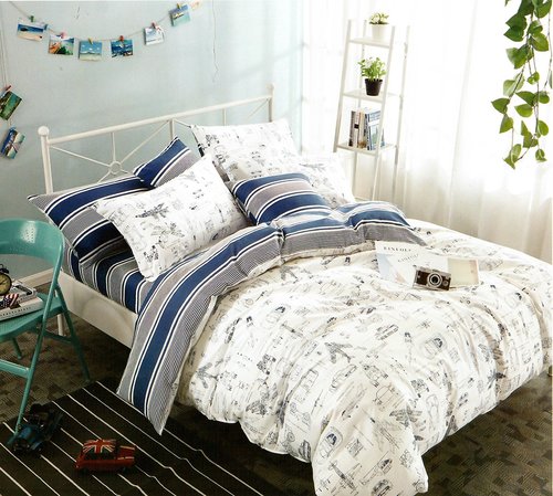 Комплект подросткового постельного белья Karna DELUX FONTA хлопковый сатин 1,5 спальный, фото, фотография