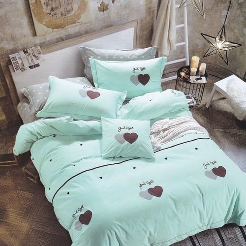Комплект подросткового постельного белья Karna DELUX LOVE ME хлопковый сатин 1,5 спальный, фото, фотография