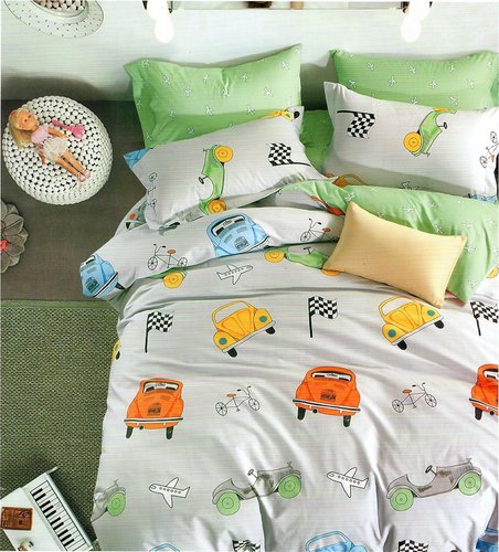 Комплект подросткового постельного белья Karna DELUX RULE хлопковый сатин 1,5 спальный, фото, фотография