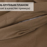 Простынь на резинке Karna ACELYA хлопковый трикотаж капучино 160х200+30, фото, фотография