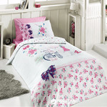 Комплект подросткового постельного белья First Choice CLARA хлопковый ранфорс розовый 1,5 спальный, фото, фотография