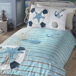 Комплект подросткового постельного белья First Choice SEA хлопковый ранфорс бирюзовый 1,5 спальный, фото, фотография