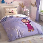 Детское постельное белье TAC MASHA AND THE BEAR MAGICAL хлопковый ранфорс 1,5 спальный, фото, фотография
