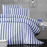 Постельное белье Karna MELAN хлопковый трикотаж голубой 1,5 спальный, фото, фотография