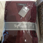 Халат мужской Soft Cotton DELUXE хлопковая махра фиолетовый M, фото, фотография
