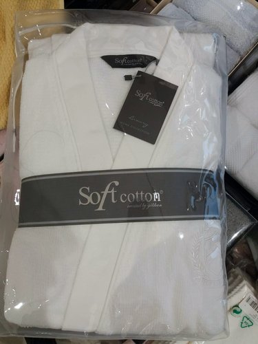 Халат мужской Soft Cotton PALATIN хлопковая махра белый XL, фото, фотография