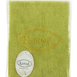 Полотенце для ванной Karna EFOR хлопковая махра зелёный 40х60, фото, фотография