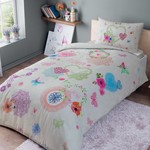 Комплект подросткового постельного белья TAC DOTTIE хлопковый ранфорс розовый 1,5 спальный, фото, фотография