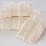 Полотенце для ванной Soft Cotton DELUXE махра хлопок/модал жёлтый 32х50, фото, фотография
