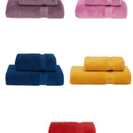 Набор полотенец для ванной 50х100, 75х150 Soft Cotton LANE хлопковая махра голубой, фото, фотография