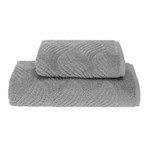Набор полотенец для ванной 2 пр. Soft Cotton WAVE хлопковая махра серый, фото, фотография