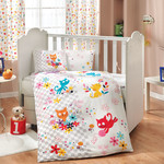 Детское постельное белье Hobby Home Collection MIRMIR хлопковый поплин белый, фото, фотография