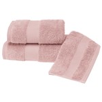Полотенце для ванной Soft Cotton DELUXE махра хлопок/модал тёмно-розовый 32х50, фото, фотография
