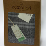 Пештемаль (пляжное полотенце, палантин) Ecocotton MILA органический хлопок серый 90х180, фото, фотография