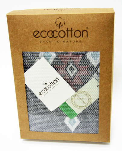 Пештемаль (пляжное полотенце, палантин) Ecocotton BUGRA органический хлопок серый+кремовый 90х180, фото, фотография