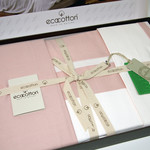 Постельное белье Ecocotton NEW BASIC органический хлопковый сатин делюкс пудра евро-макси, фото, фотография
