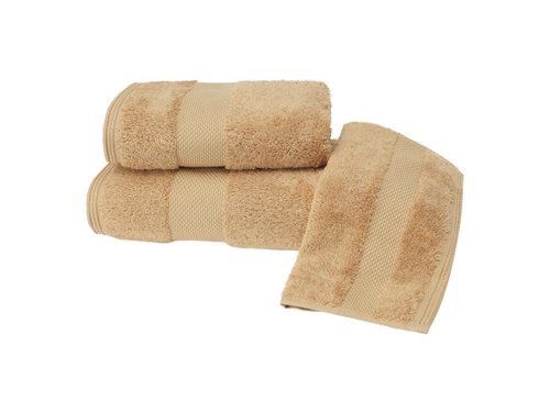 Полотенце для ванной Soft Cotton DELUXE махра хлопок/модал горчичный 75х150, фото, фотография