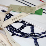 Постельное белье Ecocotton RUDDER органический хлопковый сатин делюкс белый+синий евро, фото, фотография