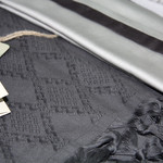 Постельное белье с покрывалом пике для укрывания Ecocotton BALERA органический хлопок антрацит евро, фото, фотография