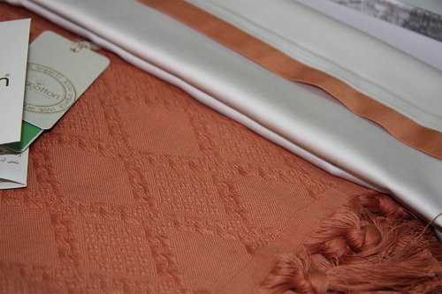 Постельное белье с покрывалом пике для укрывания Ecocotton BALERA органический хлопок терракотовый евро, фото, фотография