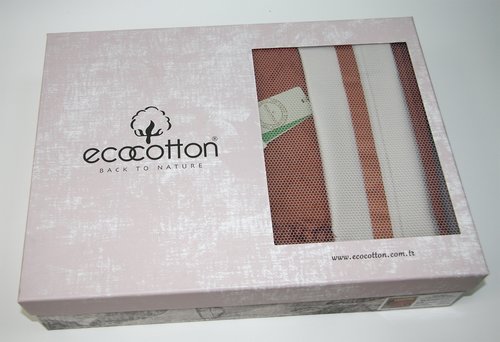 Постельное белье с покрывалом пике для укрывания Ecocotton BALERA органический хлопок терракотовый евро, фото, фотография