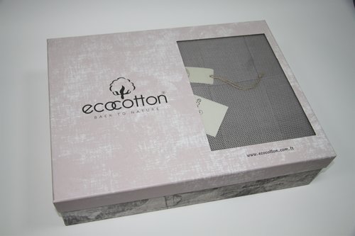 Плед-покрывало Ecocotton DORA органический хлопок серый 220х240, фото, фотография