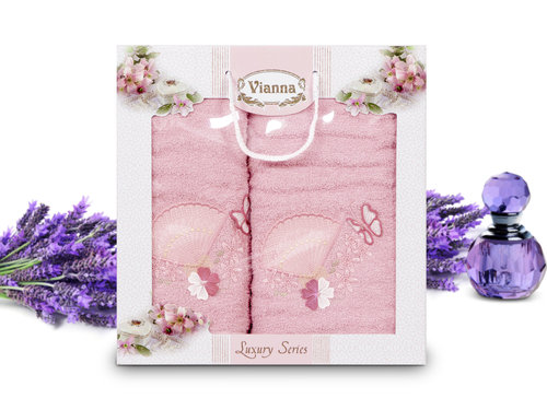 Подарочный набор полотенец для ванной Vianna LUXURY SERIES 8060 хлопковая махра V3, фото, фотография