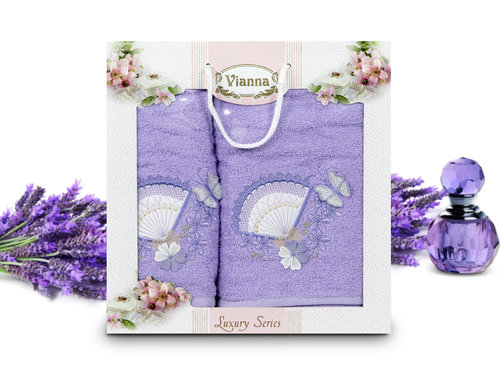 Подарочный набор полотенец для ванной Vianna LUXURY SERIES 8060 хлопковая махра V5, фото, фотография