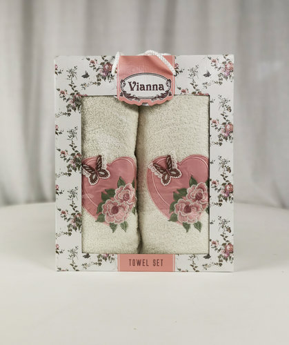 Подарочный набор полотенец для ванной Vianna LUXURY SERIES 8363 хлопковая махра V8, фото, фотография