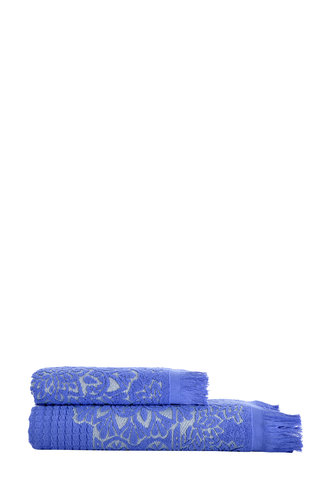 Полотенце для ванной Karna DURU хлопковая махра тёмно-синий 70х140, фото, фотография