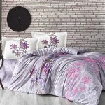 Постельное белье Altinbasak NEON ESMERALDA хлопковый ранфорс серый 1,5 спальный, фото, фотография