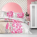 Постельное белье Altinbasak NEON HUELLA хлопковый ранфорс кремовый евро, фото, фотография