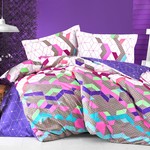 Постельное белье Altinbasak NEON ORIA хлопковый ранфорс кофейный евро, фото, фотография