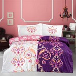 Постельное белье Altinbasak NEON MONALIZA хлопковый ранфорс фиолетовый евро, фото, фотография