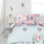 Постельное белье Altinbasak ORLEON хлопковый ранфорс розовый 1,5 спальный, фото, фотография