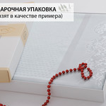 Скатерть прямоугольная с салфетками Karna CARAMEL жаккард белый 160х300, фото, фотография