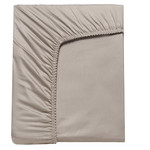 Простынь на резинке Karna LOFT хлопковый сатин капучино 160х200+30, фото, фотография