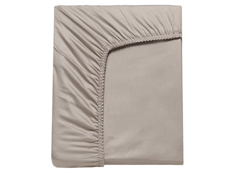 Простынь на резинке Karna LOFT хлопковый сатин капучино 160х200+30, фото, фотография