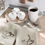 Подарочный набор кухонных полотенец Tivolyo Home COFFEE хлопковая вафля, фото, фотография