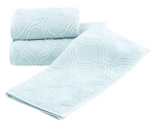 Набор полотенец для ванной 2 пр. Soft Cotton HYPNOS хлопковая махра ментоловый, фото, фотография
