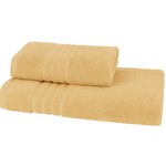 Полотенце для ванной Soft Cotton ARIA хлопковая махра жёлтый 50х90, фото, фотография
