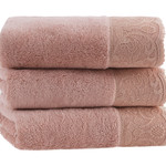 Полотенце для ванной Soft Cotton HAZEL хлопковая махра грязно-розовый 50х100, фото, фотография