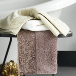 Полотенце для ванной Soft Cotton HAZEL хлопковая махра грязно-розовый 50х100, фото, фотография