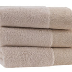 Полотенце для ванной Soft Cotton HAZEL хлопковая махра светло-бежевый 85х150, фото, фотография