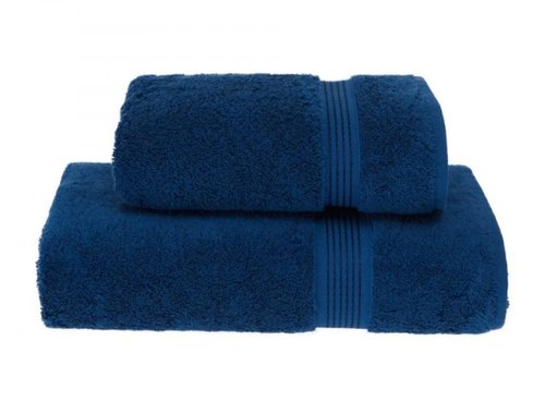 Полотенце для ванной Soft Cotton LANE хлопковая махра тёмно-голубой 50х100, фото, фотография
