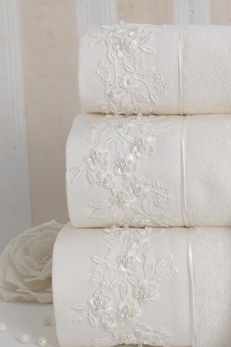 Полотенце для ванной Soft Cotton MASAL бамбуково-хлопковая махра белый 85х150, фото, фотография