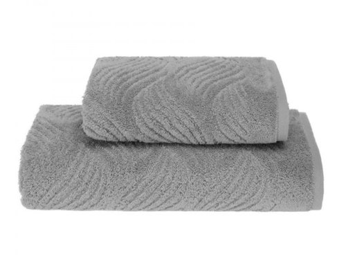 Полотенце для ванной Soft Cotton WAVE хлопковая махра серый 75х150, фото, фотография
