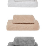 Полотенце для ванной Soft Cotton WAVE хлопковая махра серый 50х100, фото, фотография