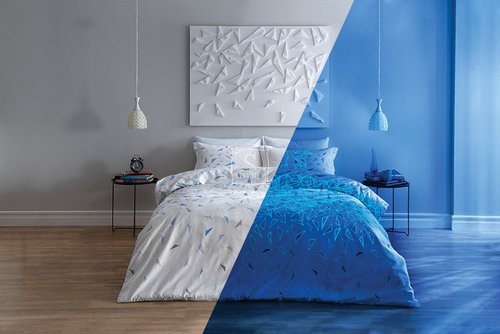 Постельное белье TAC GLOW CRYSTAL хлопковый сатин евро, фото, фотография