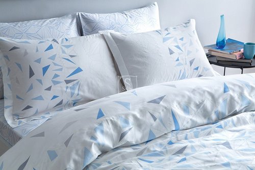 Постельное белье TAC GLOW CRYSTAL хлопковый сатин евро, фото, фотография